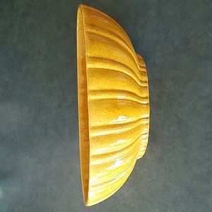 Vintage Haeger Pottery Oval Bowl 4020-C Ribbed 12"  long